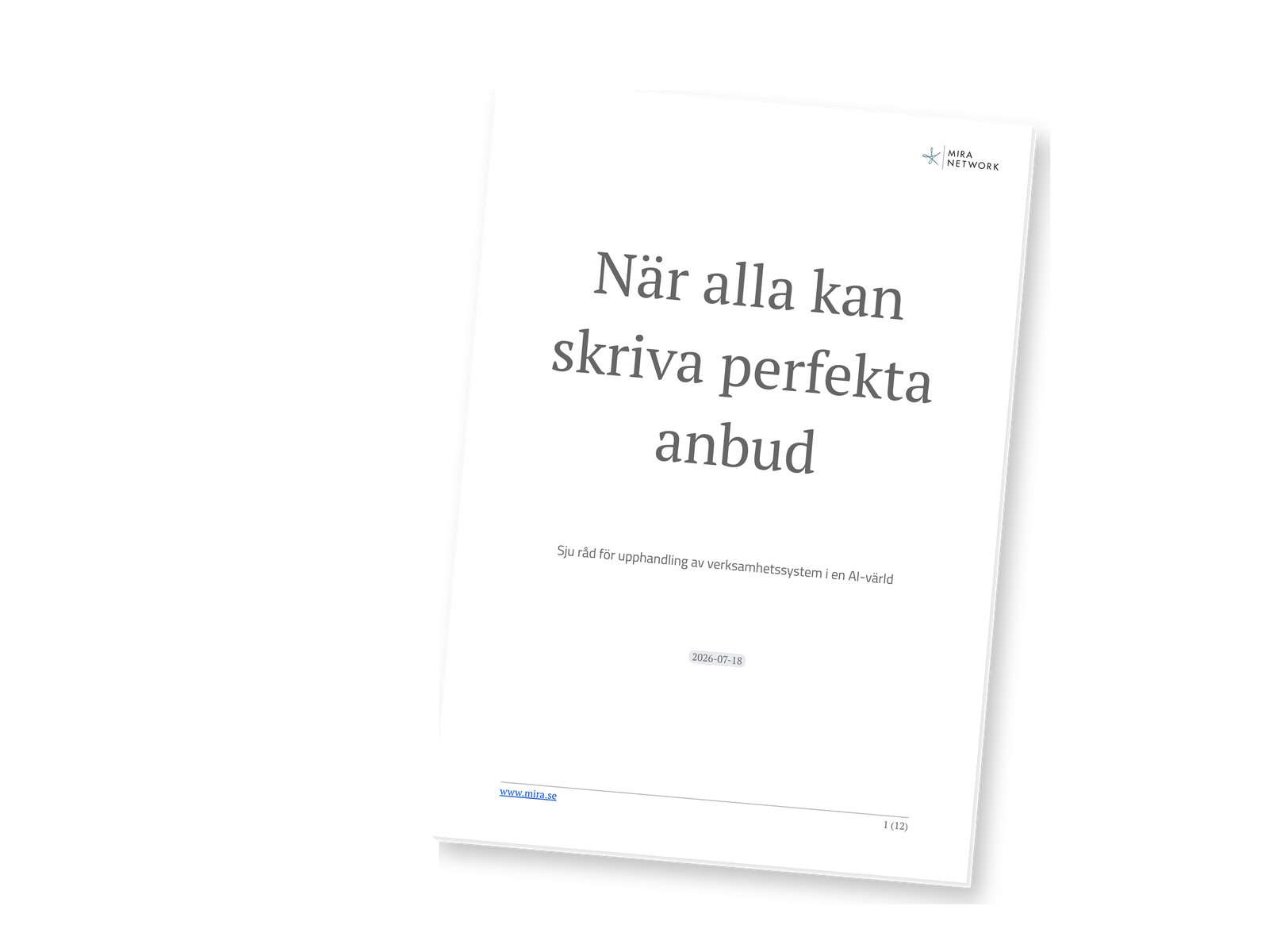 Omslag till whitepaperet När alla kan skriva perfekta anbud